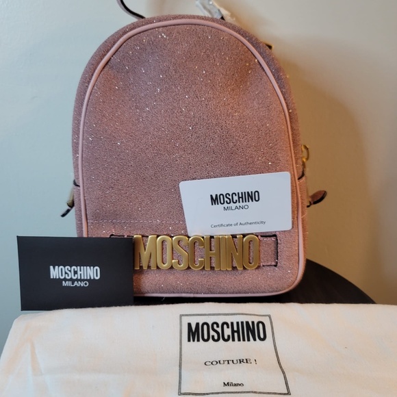 Moschino Mini Barbie Pink Glitter Backpack/ Crossbody main image 6